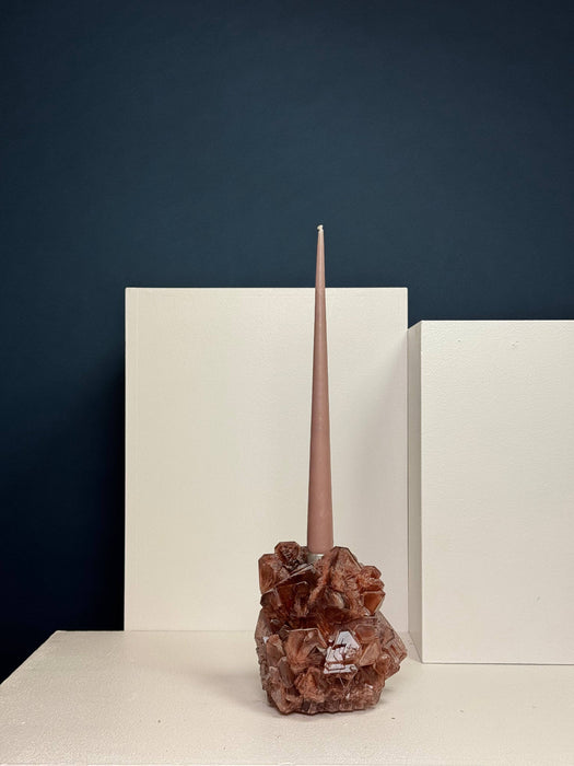 Candlestick Holder- Amber