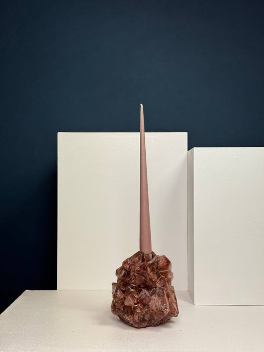 Candlestick Holder- Amber